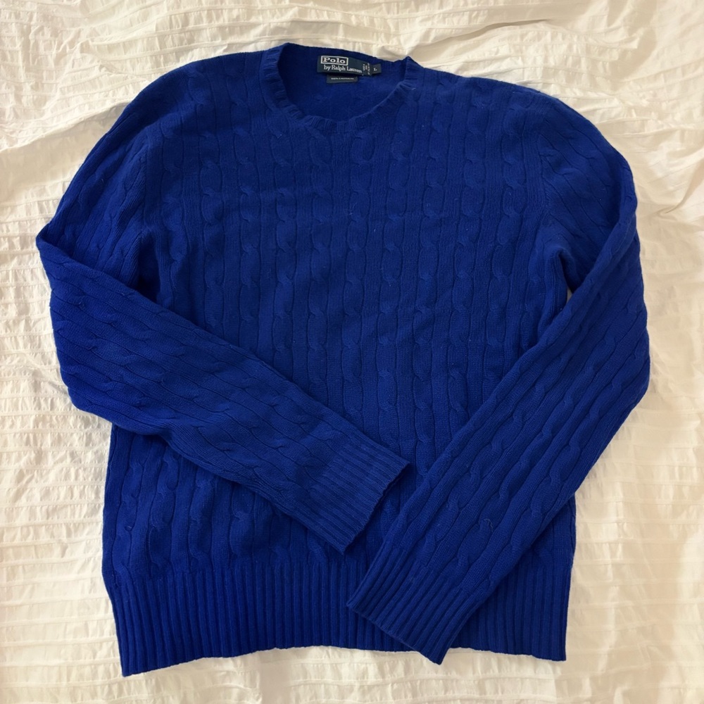 Polo Ralph Lauren - The Iconic Cable-Knit 100% Cashmere Sweater Size Large